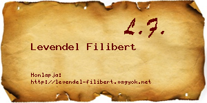 Levendel Filibert névjegykártya